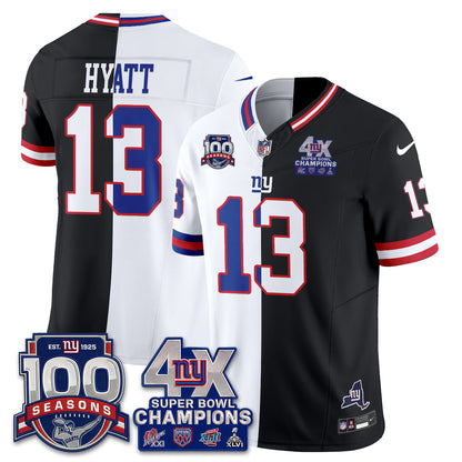 New York Giants 4X SBowl Split Edition Vapor Jersey - Stitched