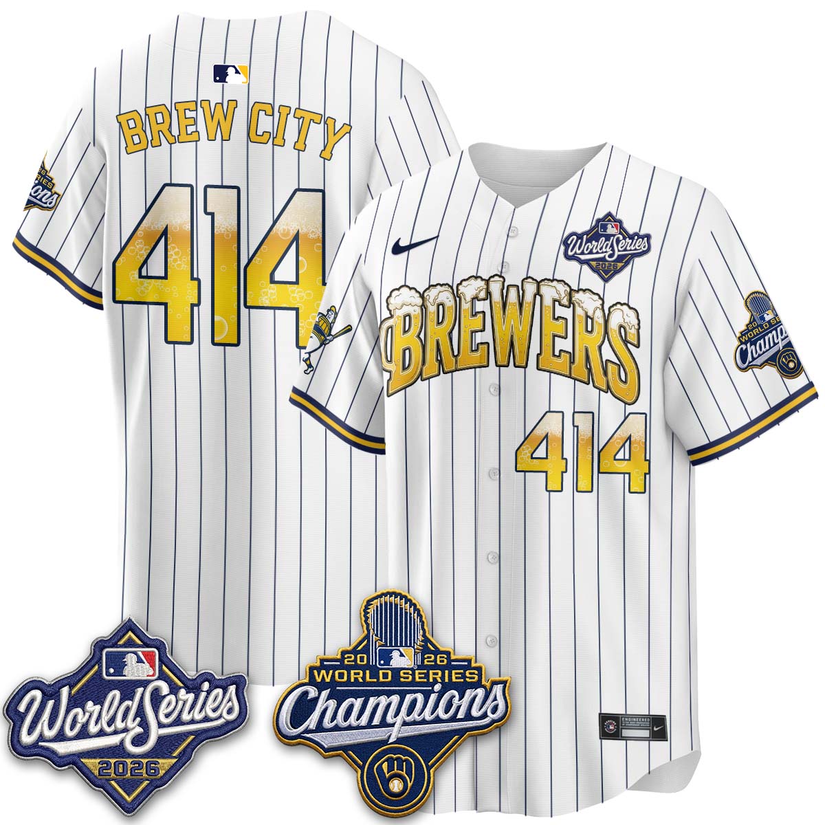 MIL "Pitcher & Pint" 2026 WS Champions Vapor Jersey - Stitched (#32 Tiktok)