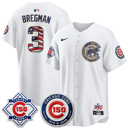 Chicago Cubs 2026 Independence Day USA Vapor Limited Jersey - Stitched
