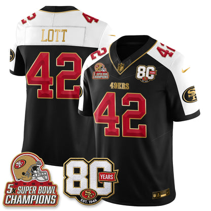 SF 80 Years & 5X Champs Vapor Jersey - Stitched