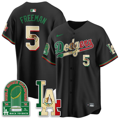 Los Angeles Dodgers Mexico Style Vapor Jersey- Stitched
