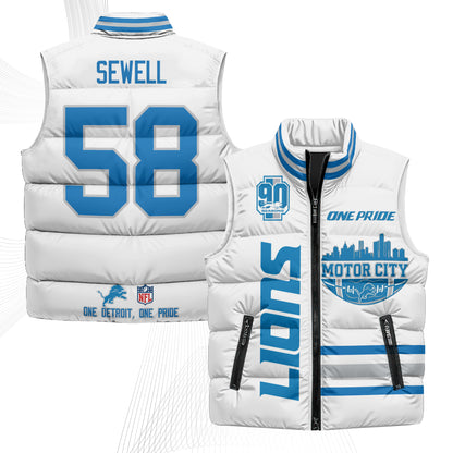 DET Motor City Puffer Vest - Printed