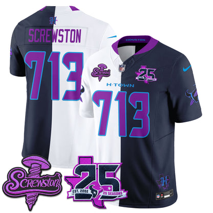 HOU DJ Screw Split Vapor Jersey - Stitched