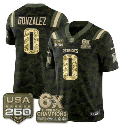 New England Patriots 2026 Salute to Service Edition Vapor Jersey - Stitched