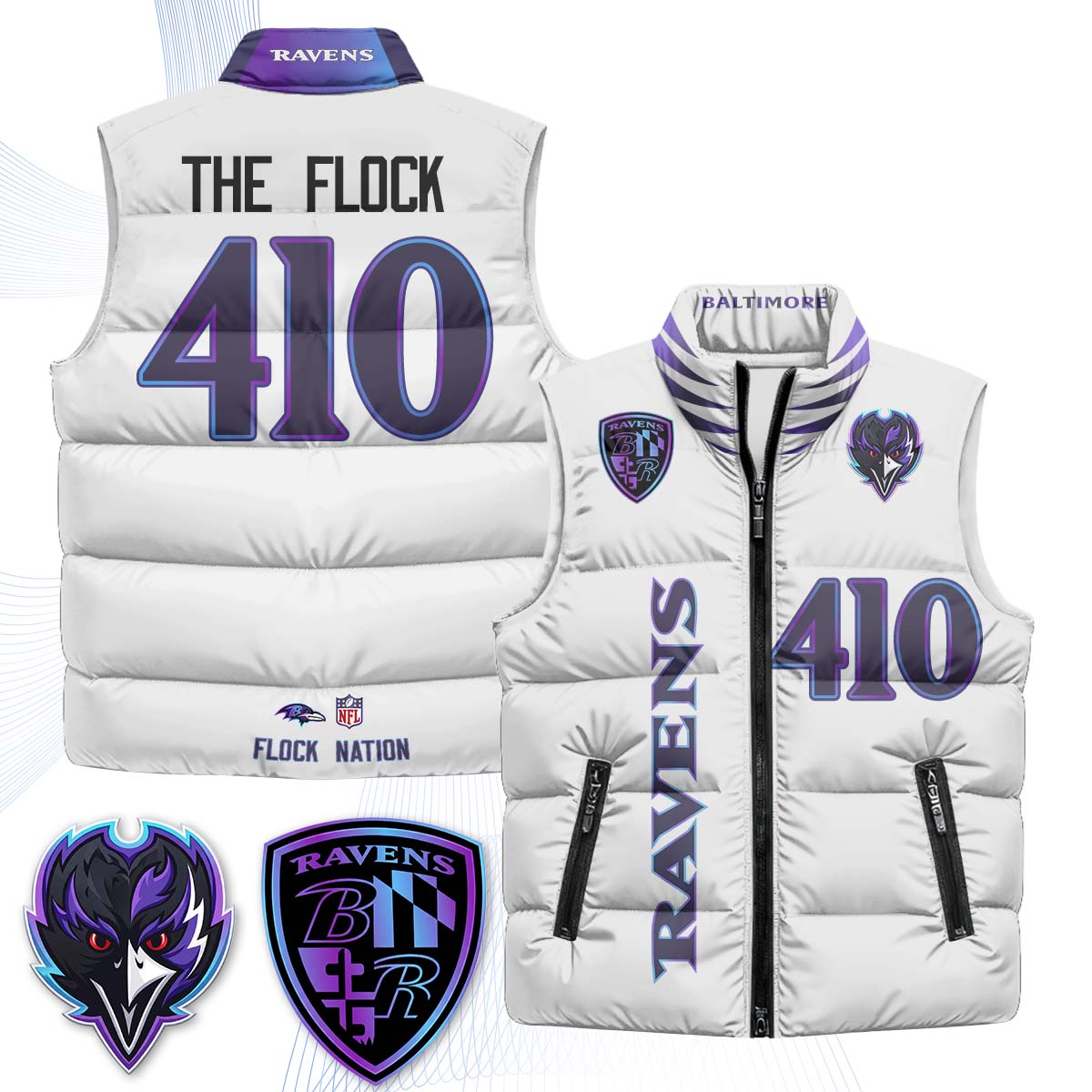 BAL "The Flock" Puffer Vest - Printed (V2)