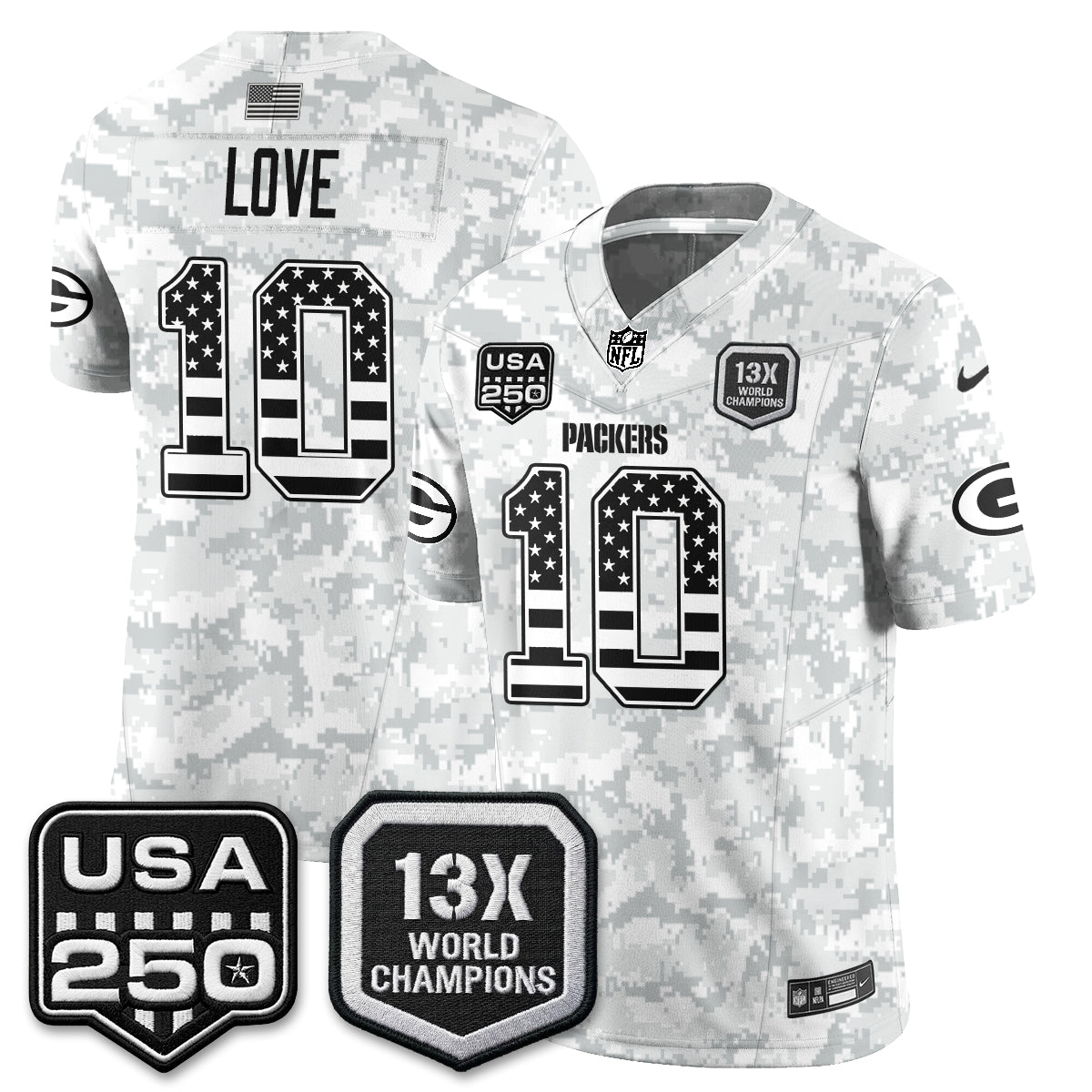 GB 2026 Salute To Service Edition Vapor Jersey - Stitched