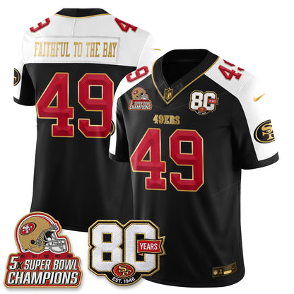 SF 80 Years & 5X Champs Vapor Jersey - Stitched