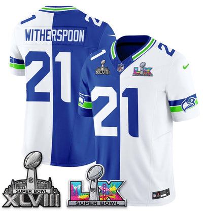 SEA Throwback 2 SB Patches Vapor Jersey - Stitched