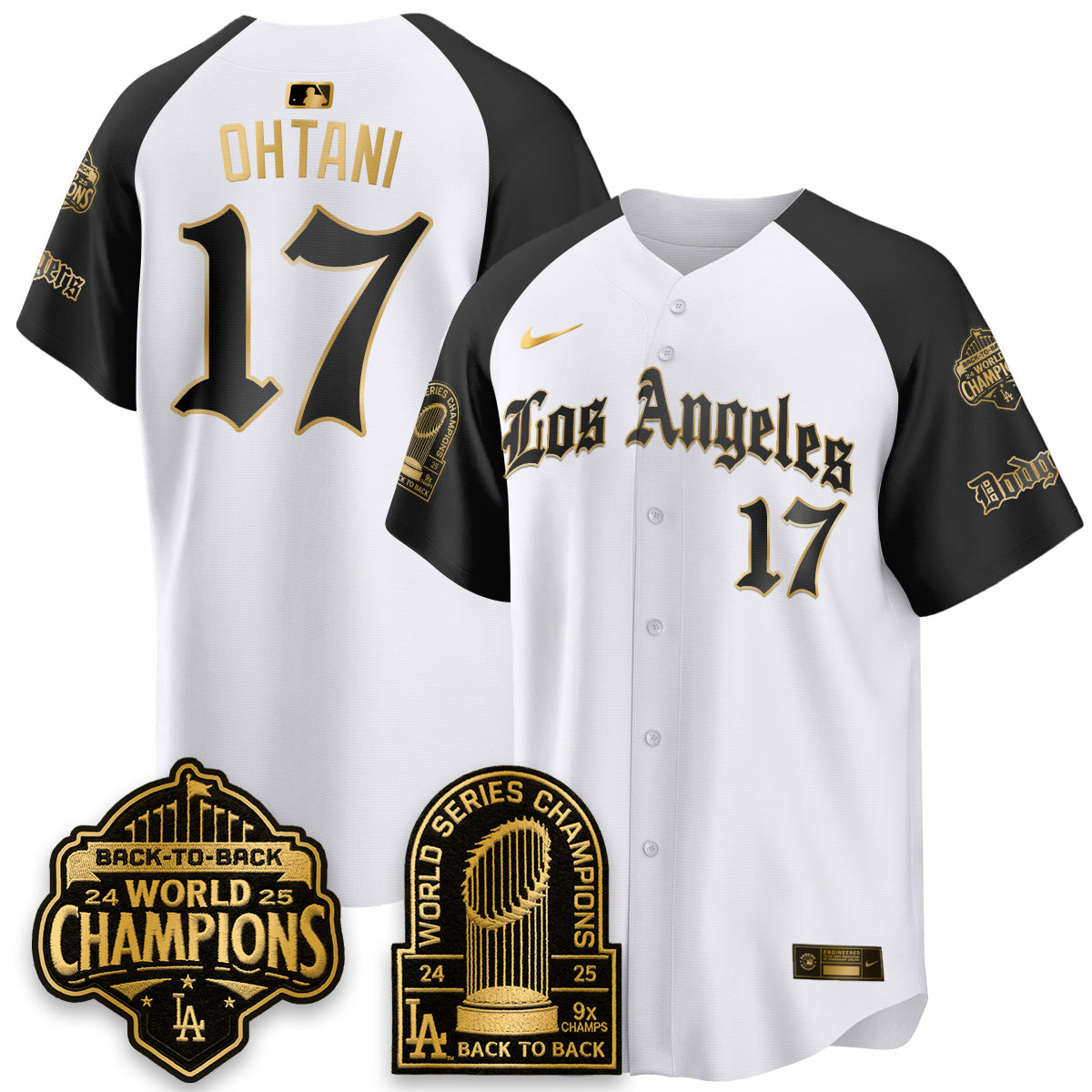 LAD WS Champions Back 2 Back Patch Vapor Premier Limited Gothic Gold Edition Jersey - All Stitched