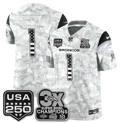 Denver Broncos 2026 Salute to Service Edition Vapor Jersey - Stitched