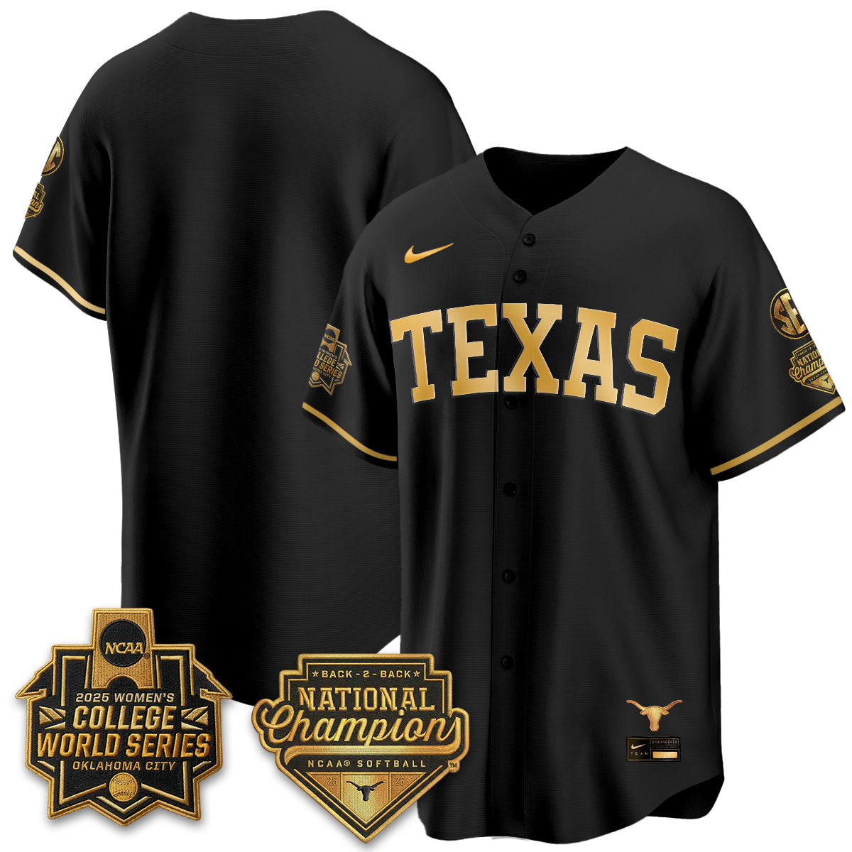 Texas Longhorns Softball 2026 World Series (WCWS) Vapor Premier Limited Jersey - B2B Champs - All Stitched