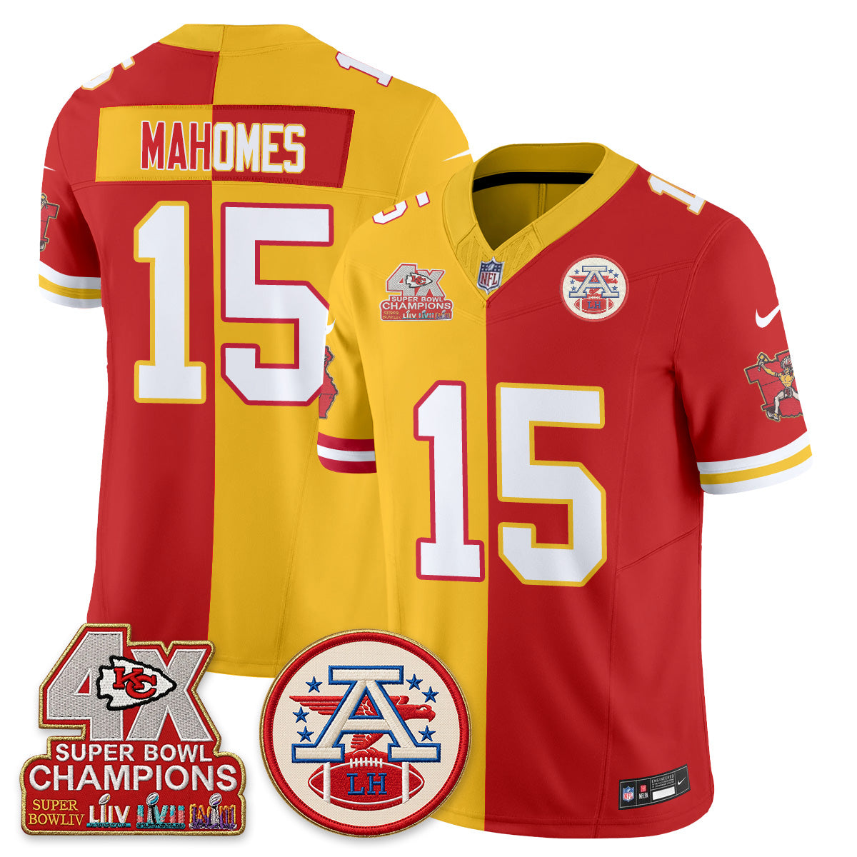 KC Throwback Split Vapor Jersey - Stitched