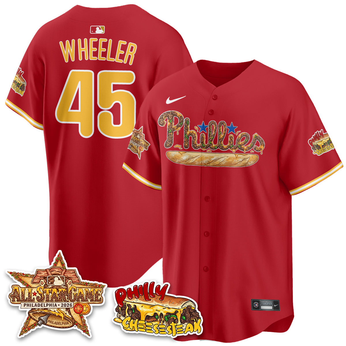 Philadelphia Phillies Cheesesteak Edition Vapor Limited Jersey - Stitched