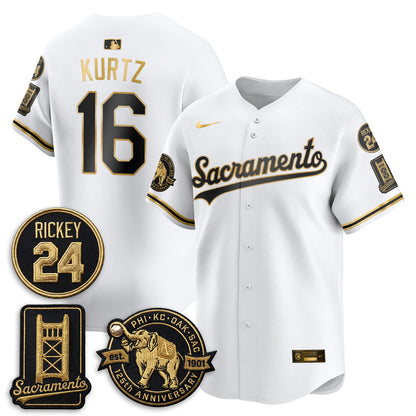 OAK 2026 Alternate Sacramento 125 Years Limited Vapor Gold Edition Jersey - All Stitched