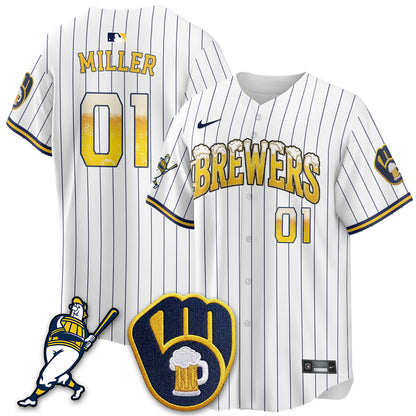 Milwaukee Brewers "Pitcher & Pint" Edition Vapor Limited Jersey - Stitched