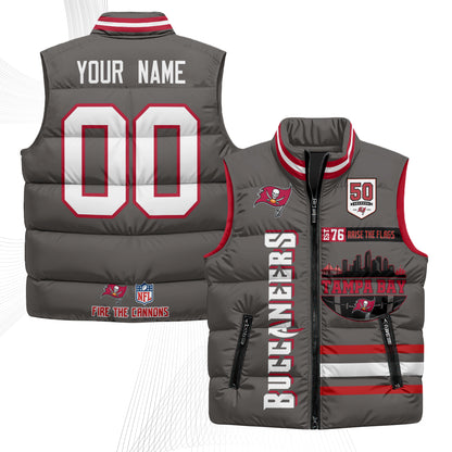 TB "Raise the Flags" Custom Puffer Vest - Printed