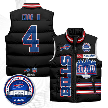 Buffalo Bills "Mafia" Edition Puffer Vest - Printed