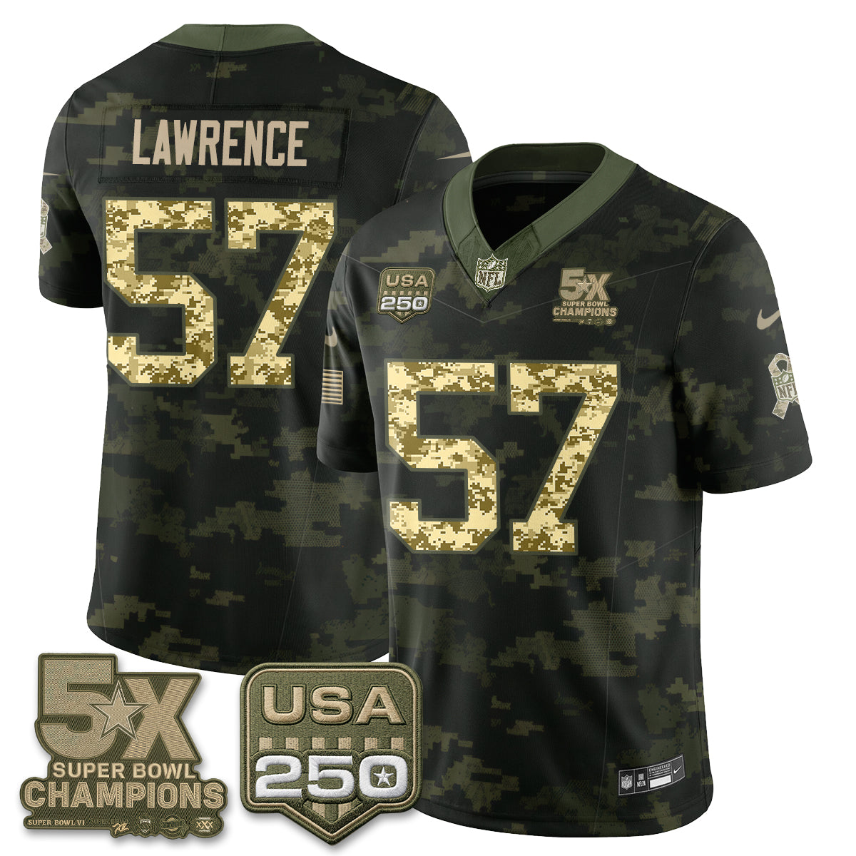 DAL 2026 Salute to Service Edition Vapor Jersey V2- Stitched