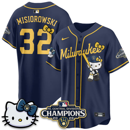 MIL NL Central Champs x Meow KT Vapor Pink Jersey - Stitched