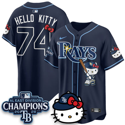 TB x Meow KT 2026 AL East Champs Vapor Jersey - Stitched