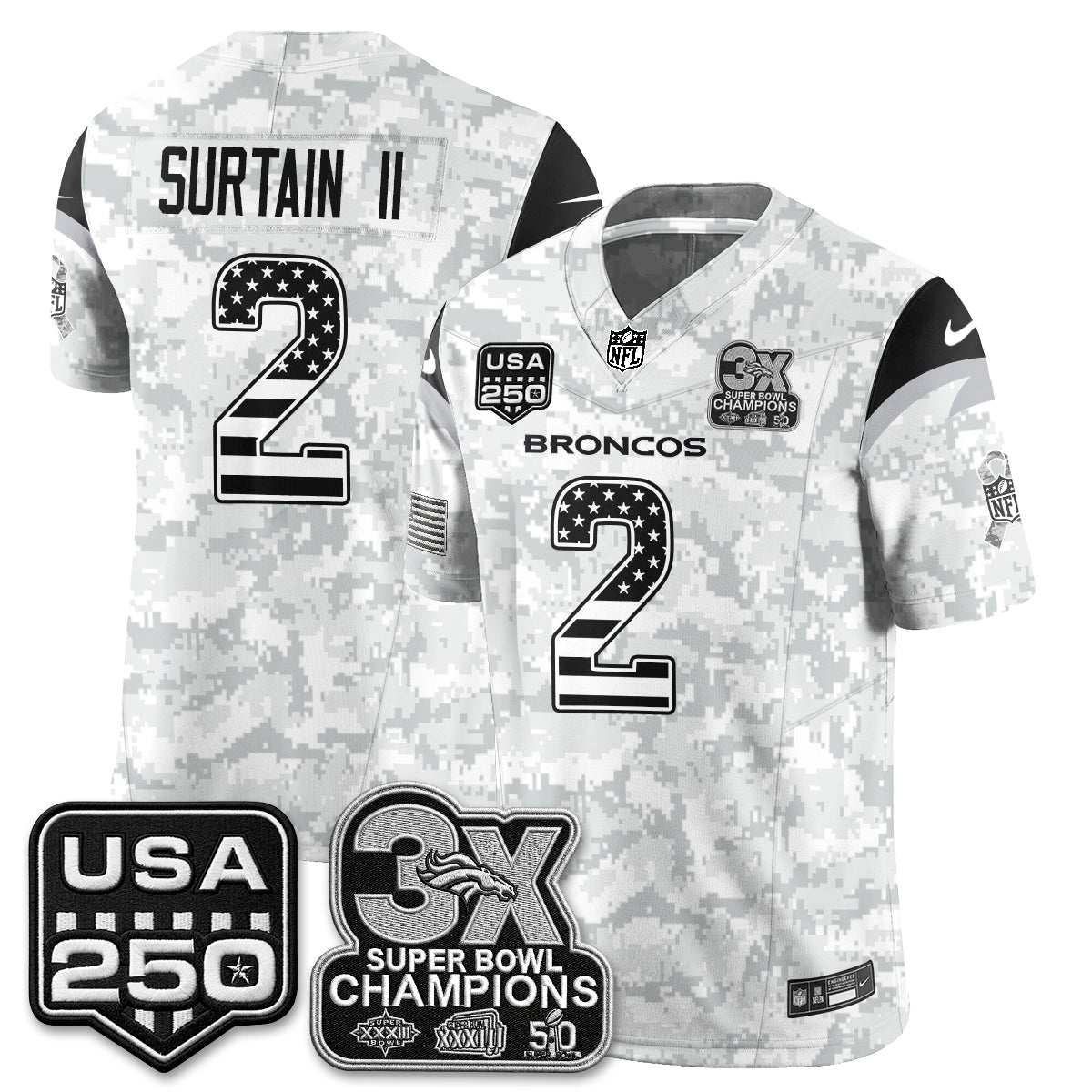 Denver Broncos 2026 Salute to Service Edition Vapor Jersey - Stitched