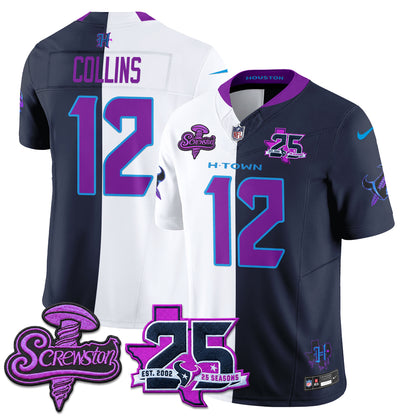HOU DJ Screw Split Vapor Jersey - Stitched