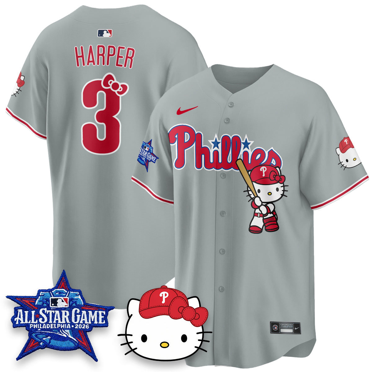 Philadelphia Phillies x Meow Kitty Vapor Limited Jersey V2- Stitched