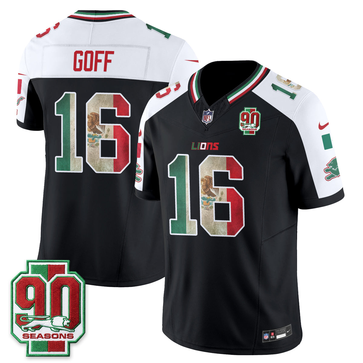 DET Mexico Edition Vapor Jersey - Stitched
