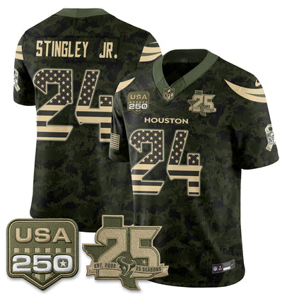 HOU 2026 Salute to Service Edition Vapor Jersey - Stitched