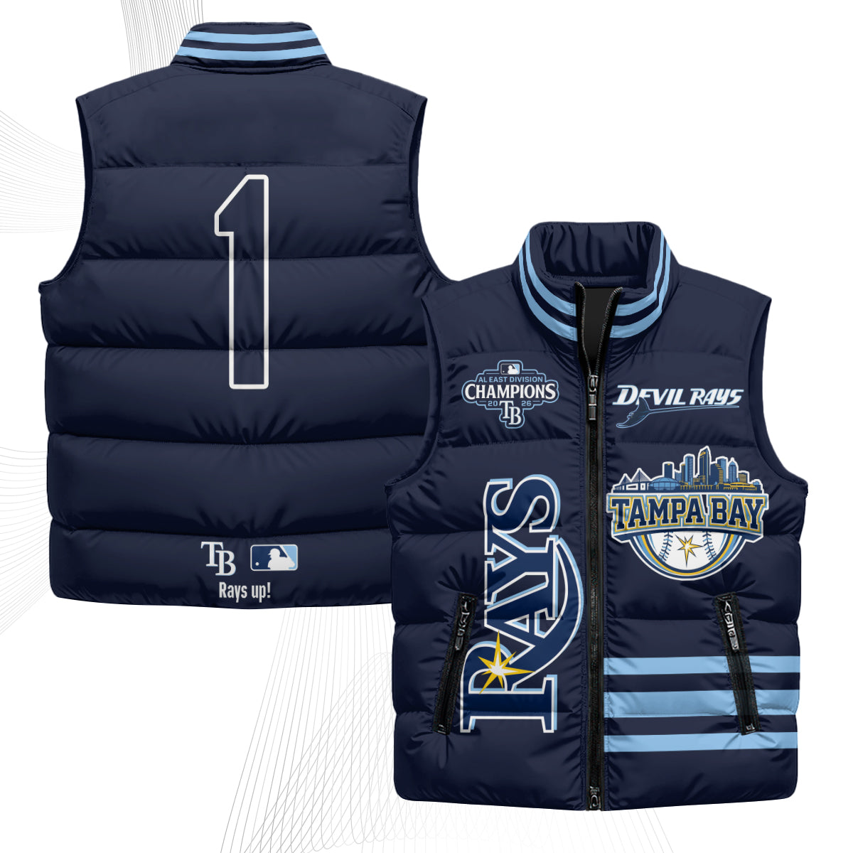 Tampa Bay Rays "Devil Rays" Puffer Vest - Printed