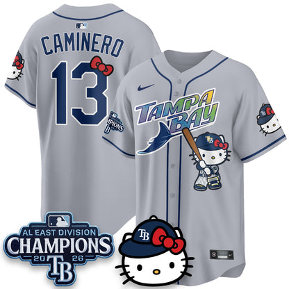TB x Meow KT 2026 AL East Champs Vapor Jersey - Stitched