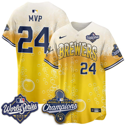 MIL "Pitcher & Pint" 2026 WS Champions Vapor Jersey - Stitched (#32 Tiktok)
