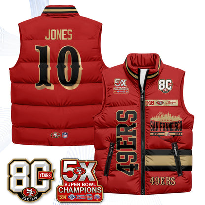 SF Faithful to The Bay Puffer Vest - Printed