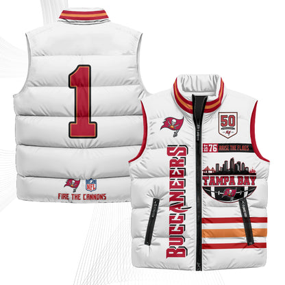 TB "Raise the Flags" Puffer Vest - Printed