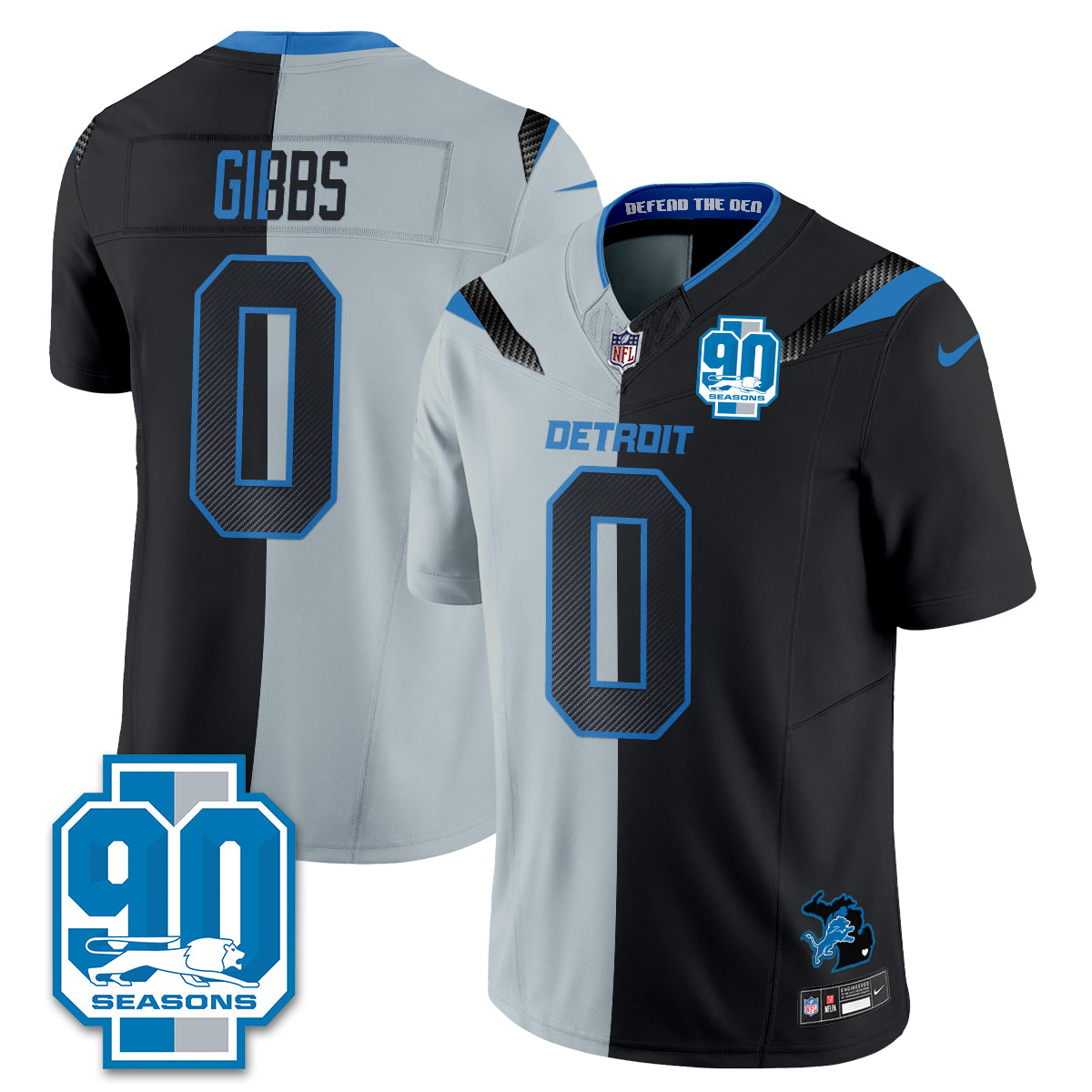 Detroit Lions Rivalries Split Edition Vapor Jersey - Stitched