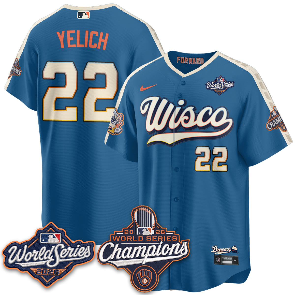MIL 2026 WS Champions Vapor Home Jersey - Stitched (#11)
