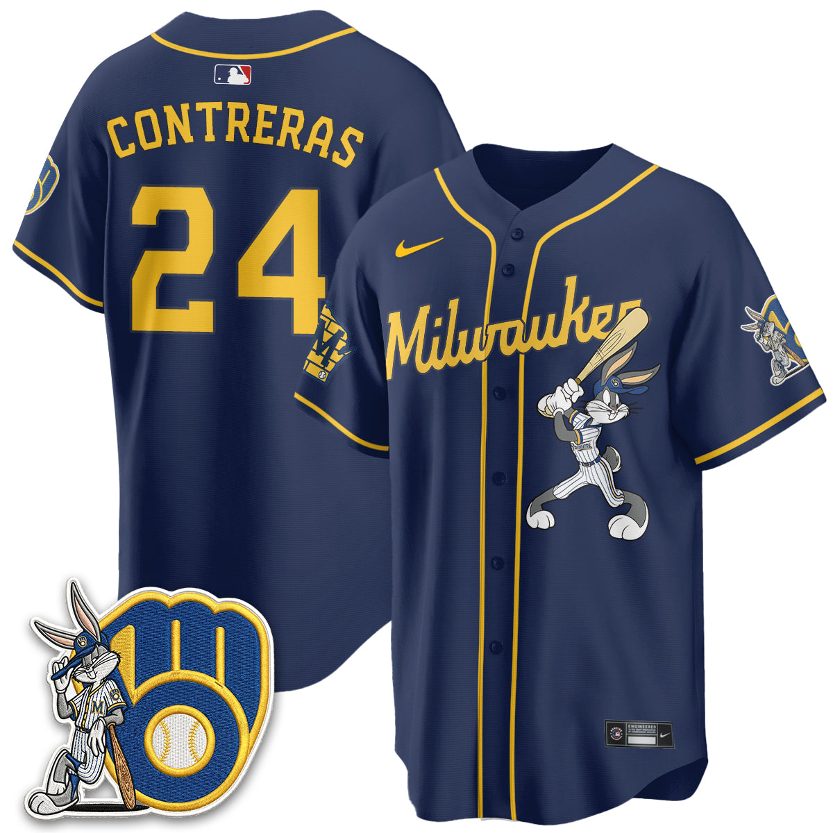 Milwaukee Brewers Bunny Edition Vapor Jersey - Stitched N1