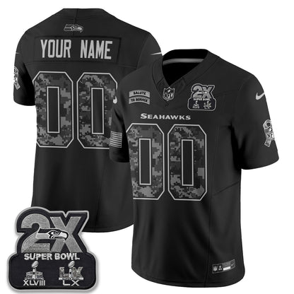 SEA 2026 Salute to Service Vapor Custom Jersey - Stitched