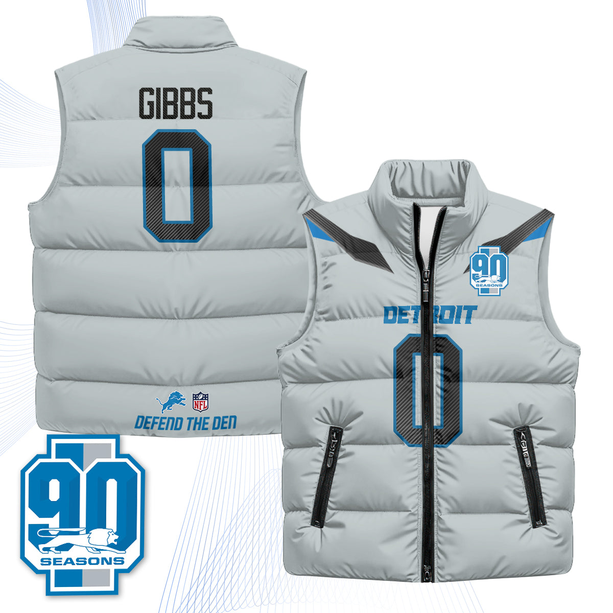 DET 2026 Rivalries Puffer Vest - Printed