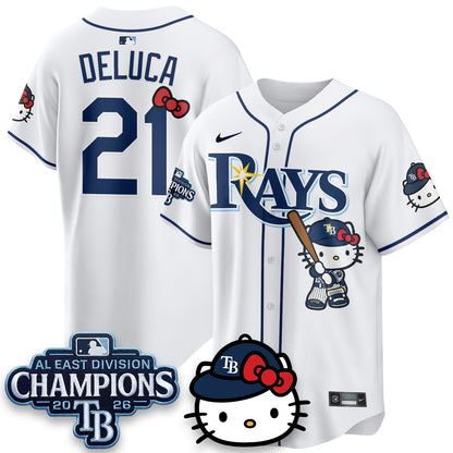 TB x Meow KT 2026 AL East Champs Vapor Jersey - Stitched