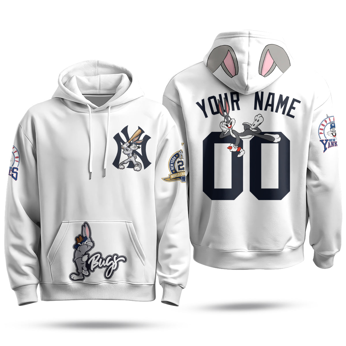 New York Yankees Bunny Vapor Limited Custom Hoodie - Printed