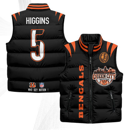 CIN John Madden Patch Puffer Vest - Printed