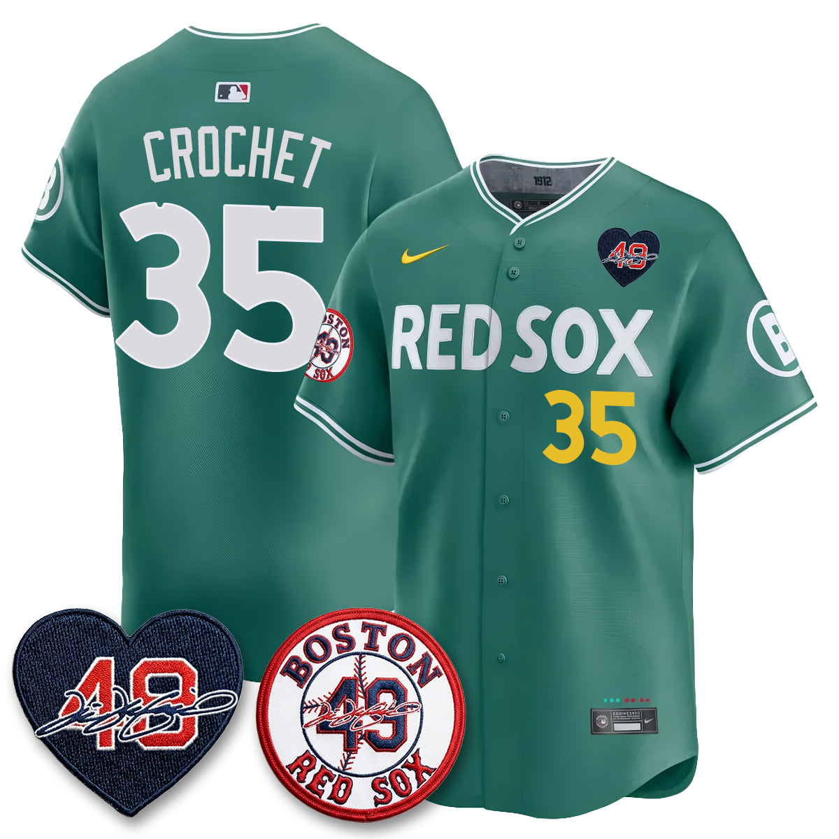 BOS Tim Wakefield Memorial Patch Vaper Premier Limited Jersey - All Stitched