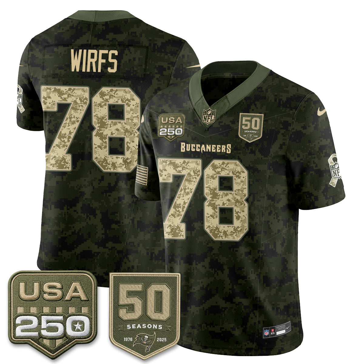 TB 2026 Salute to Service Edition Vapor Jersey - Stitched (Tiktok)