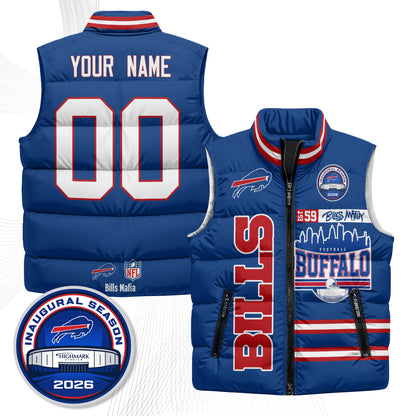 Buffalo Bills "Mafia" Edition Custom Puffer Vest - Printed