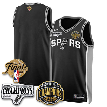 SAS 2026 NBA Western Conference Champions Vapor Jersey - Stitched
