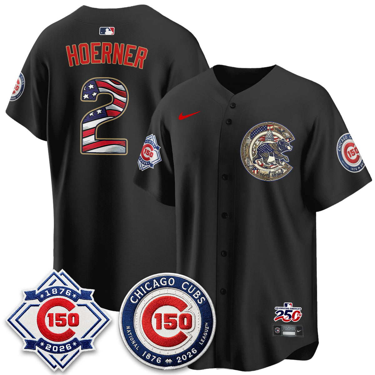 Chicago Cubs 2026 Independence Day USA Vapor Limited Jersey - Stitched