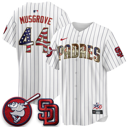 San Diego Padres 2026 Independence Day USA Vapor Limited Jersey - Stitched