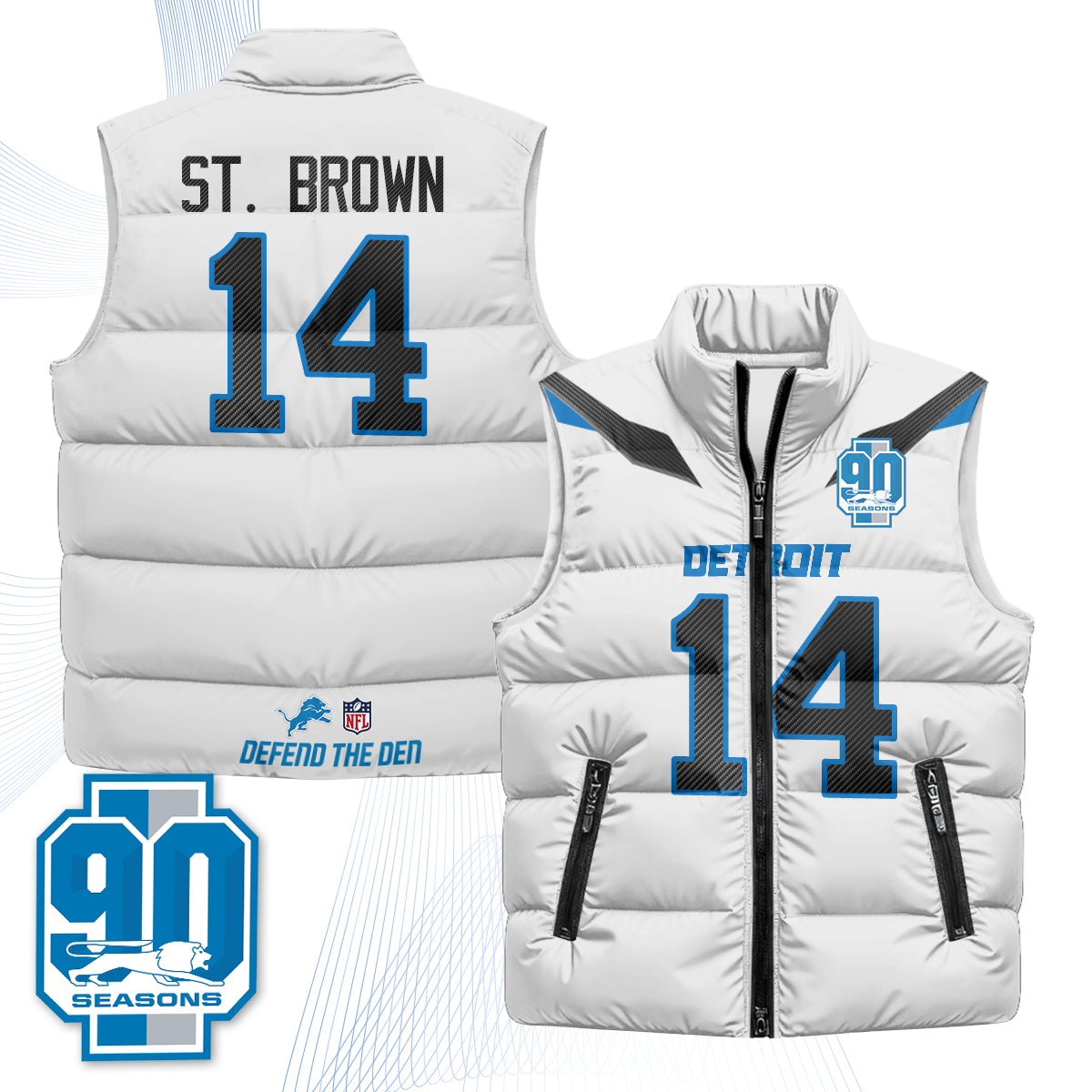 DET 2026 Rivalries Puffer Vest - Printed