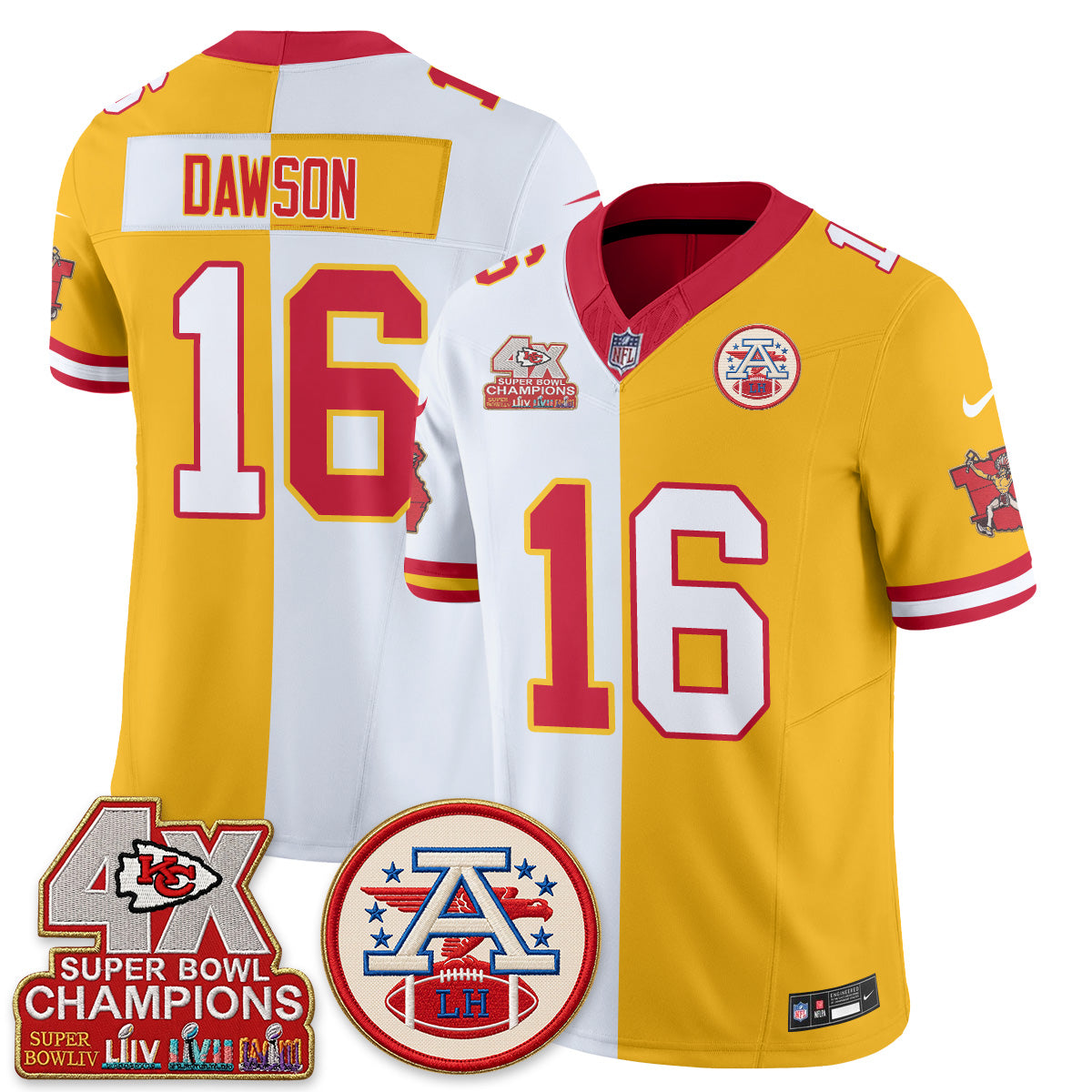 KC Throwback Split Vapor Jersey - Stitched